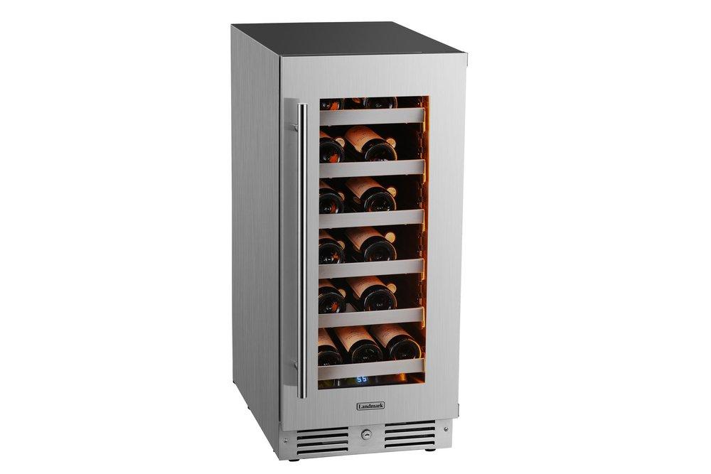 Landmark Stainless Steel 15 in. 2.89 cu. ft. Wine Cooler 