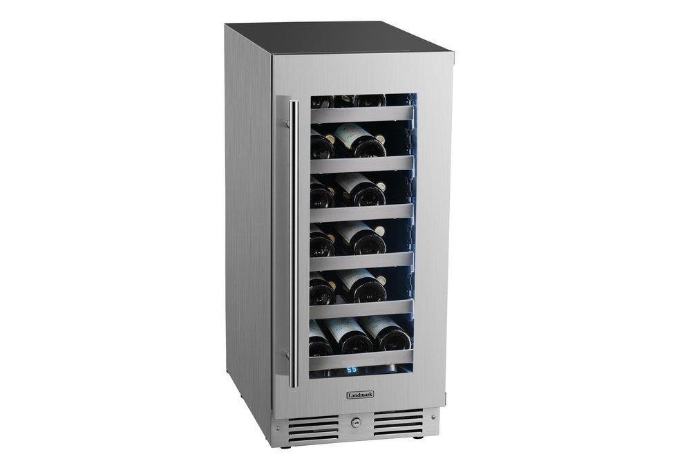 Landmark Stainless Steel 15 in. 2.89 cu. ft. Wine Cooler 
