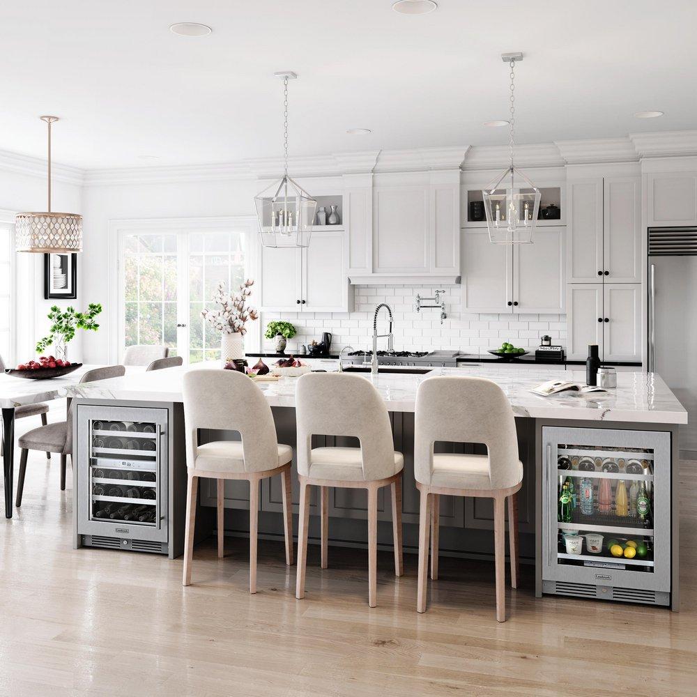 Landmark Stainless Steel 23-13/16 in. 4.76 cu. ft. Wine Cooler 