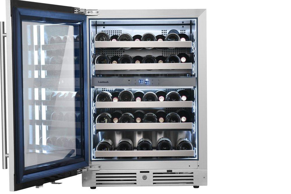Landmark Stainless Steel 23-13/16 in. 4.76 cu. ft. Wine Cooler 