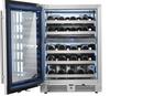 Landmark Stainless Steel 23-13/16 in. 4.76 cu. ft. Wine Cooler 