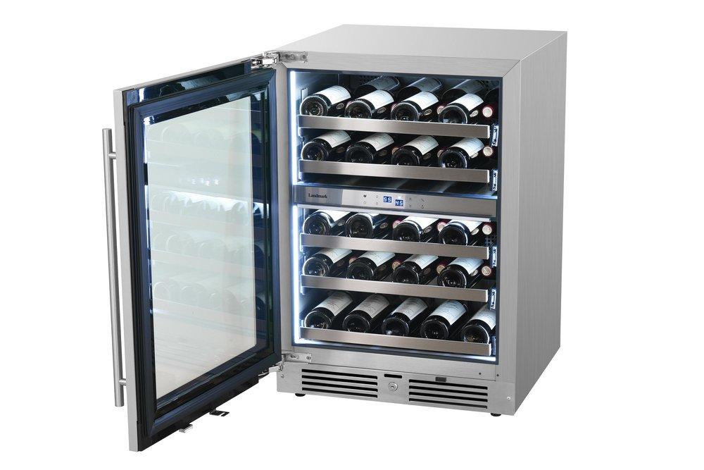 Landmark Stainless Steel 23-13/16 in. 4.76 cu. ft. Wine Cooler 
