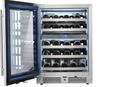 Landmark Stainless Steel 23-13/16 in. 4.76 cu. ft. Wine Cooler 
