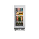 Landmark Stainless Steel 15 in. 2.89 cf Beverage Center with Right Hinge and Multi Color LED Light 