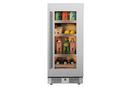 Landmark Stainless Steel 15 in. 2.89 cf Beverage Center with Right Hinge and Multi Color LED Light 