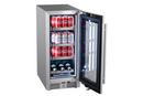 Landmark Stainless Steel 15 in. 2.89 cf Beverage Center with Right Hinge and Multi Color LED Light 