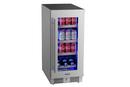 Landmark Stainless Steel 15 in. 2.89 cf Beverage Center with Right Hinge and Multi Color LED Light 
