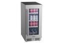 Landmark Stainless Steel 15 in. 2.89 cf Beverage Center with Right Hinge and Multi Color LED Light 
