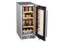 Landmark Stainless Steel 15 in. 2.89 cf Beverage Center with Right Hinge and Multi Color LED Light 