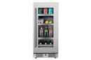Landmark Stainless Steel 15 in. 2.89 cf Beverage Center with Right Hinge and Multi Color LED Light 