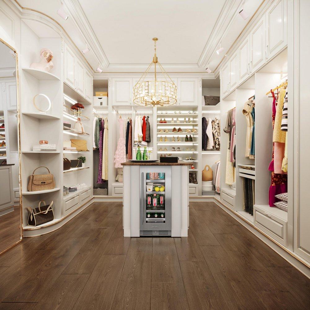 Landmark Stainless Steel 15 in. 2.89 cf Beverage Center with Right Hinge and Multi Color LED Light 