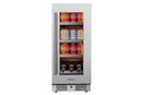 Landmark Stainless Steel 15 in. 2.89 cf Beverage Center with Right Hinge and Multi Color LED Light 