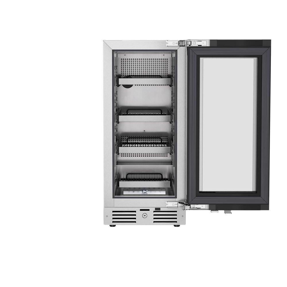 Landmark Stainless Steel 15 in. 2.89 cf Beverage Center with Right Hinge and Multi Color LED Light 