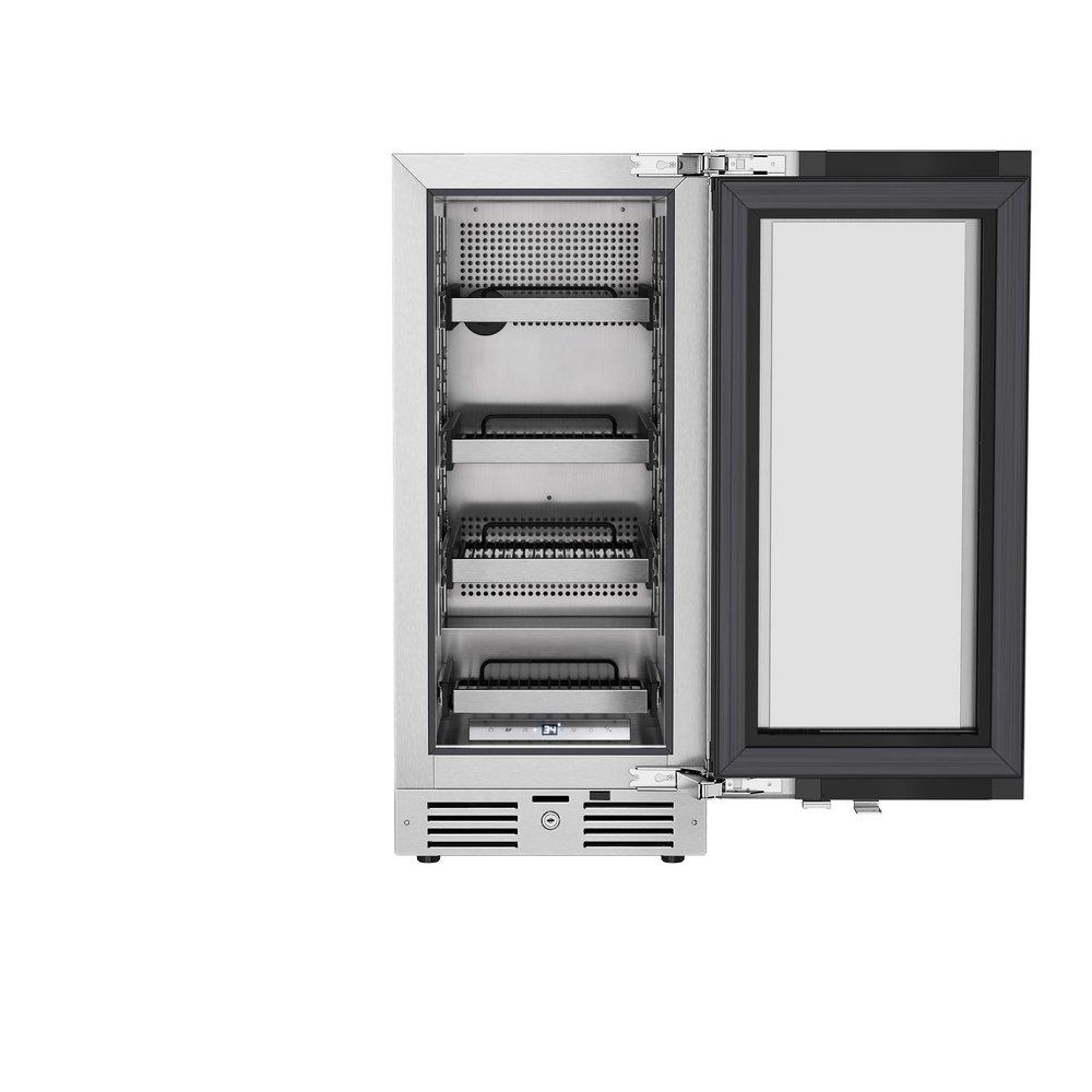Landmark Stainless Steel 15 in. 2.89 cf Beverage Center with Right Hinge and Multi Color LED Light 