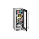 Landmark Stainless Steel 15 in. 2.89 cf Beverage Center with Right Hinge and Multi Color LED Light 