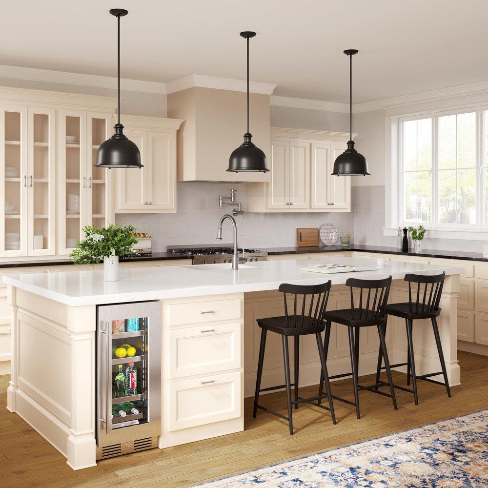 Landmark Stainless Steel 15 in. 2.89 cf Beverage Center with Right Hinge and Multi Color LED Light 