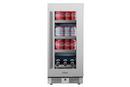 Landmark Stainless Steel 15 in. 2.89 cf Beverage Center with Right Hinge and Multi Color LED Light 