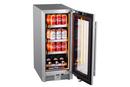 Landmark Stainless Steel 15 in. 2.89 cf Beverage Center with Right Hinge and Multi Color LED Light 