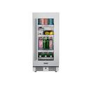 15 in. 2.89 cf Beverage Center with Right Hinge and Multi Color LED Light in Stainless Steel