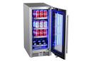 Landmark Stainless Steel 15 in. 2.89 cf Beverage Center with Right Hinge and Multi Color LED Light 