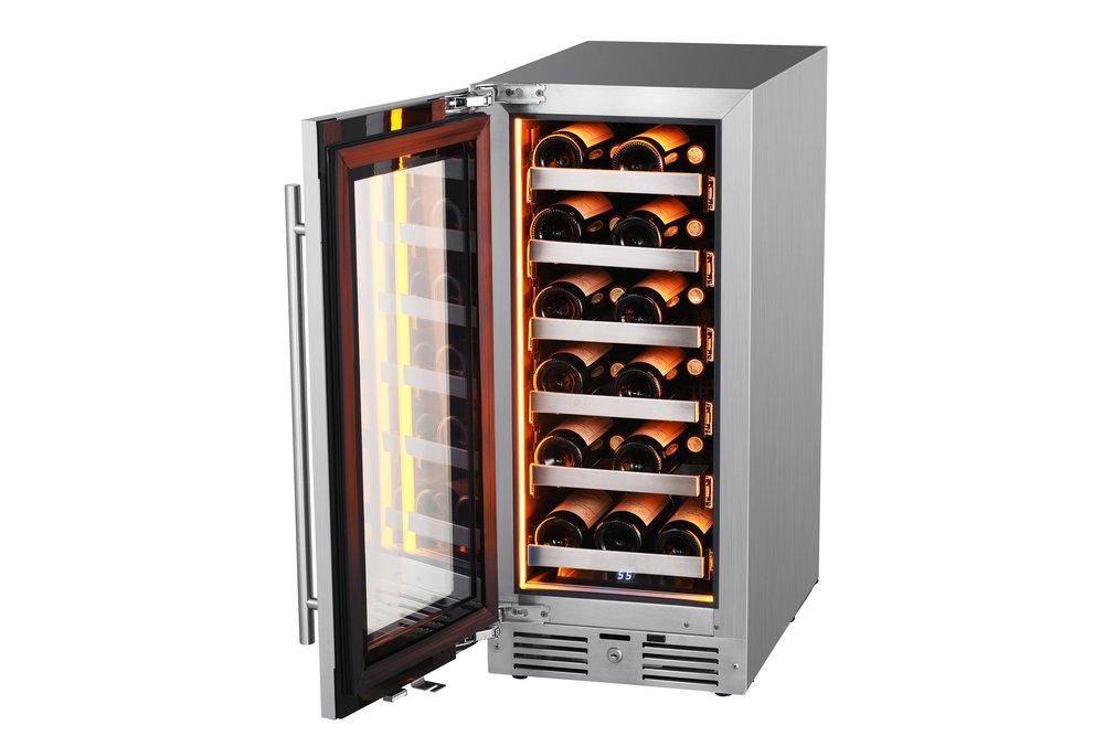 Landmark Stainless Steel 15 in. 2.89 cu. ft. Wine Cooler 