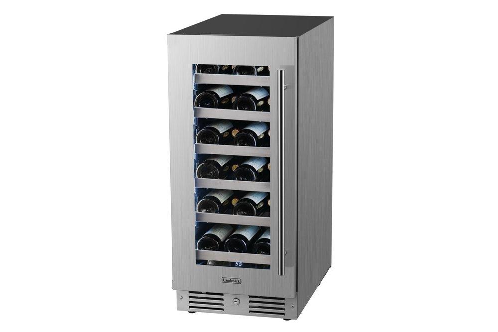 Landmark Stainless Steel 15 in. 2.89 cu. ft. Wine Cooler 