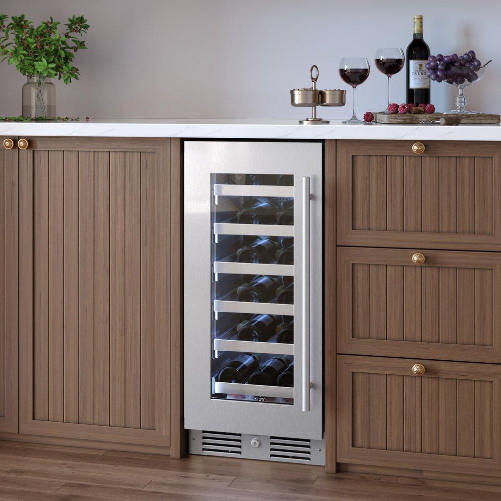 Landmark Stainless Steel 15 in. 2.89 cu. ft. Wine Cooler 
