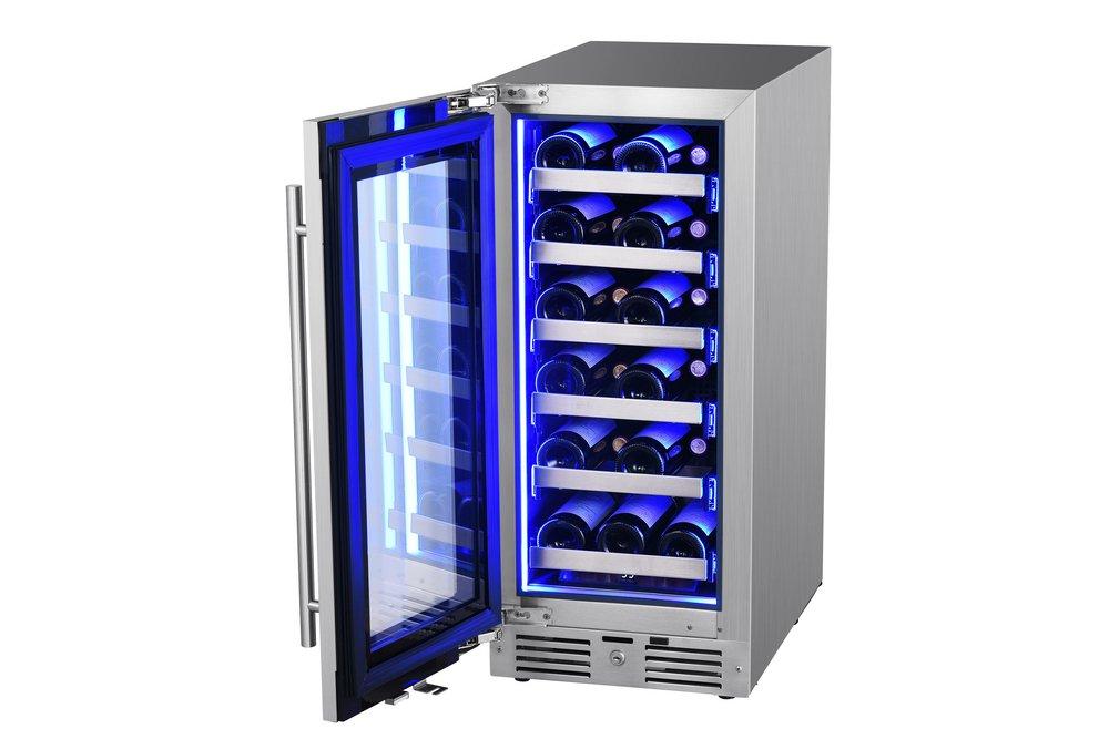 Landmark Stainless Steel 15 in. 2.89 cu. ft. Wine Cooler 