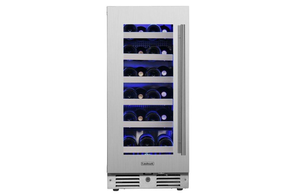 Landmark Stainless Steel 15 in. 2.89 cu. ft. Wine Cooler 