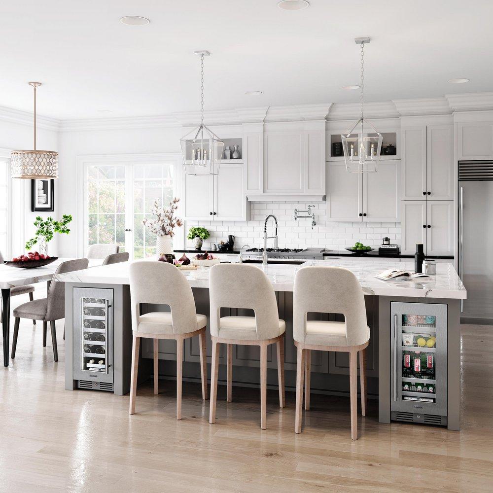 Landmark Stainless Steel 15 in. 2.89 cu. ft. Wine Cooler 