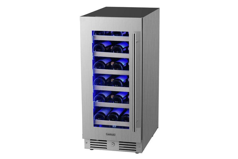 Landmark Stainless Steel 15 in. 2.89 cu. ft. Wine Cooler 