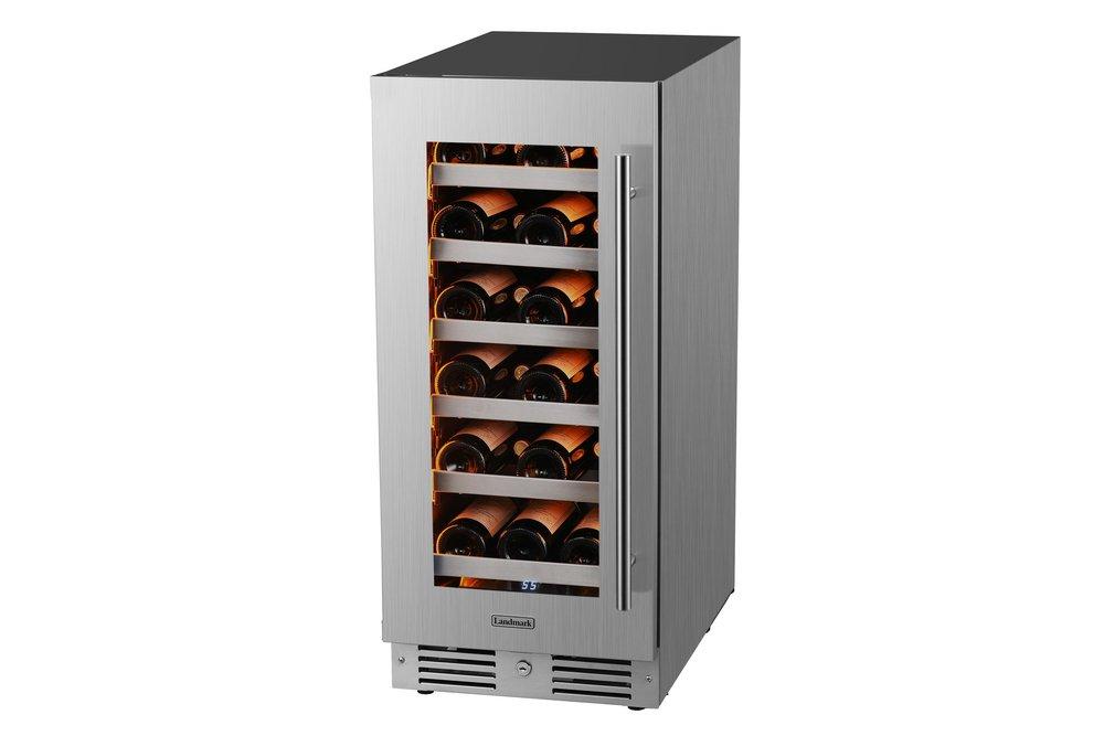 Landmark Stainless Steel 15 in. 2.89 cu. ft. Wine Cooler 