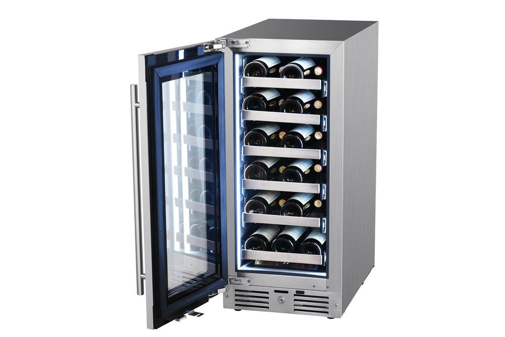Landmark Stainless Steel 15 in. 2.89 cu. ft. Wine Cooler 