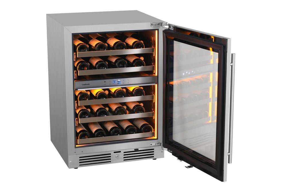 Landmark Stainless Steel 23-13/16 in. 4.76 cu. ft. Wine Cooler 