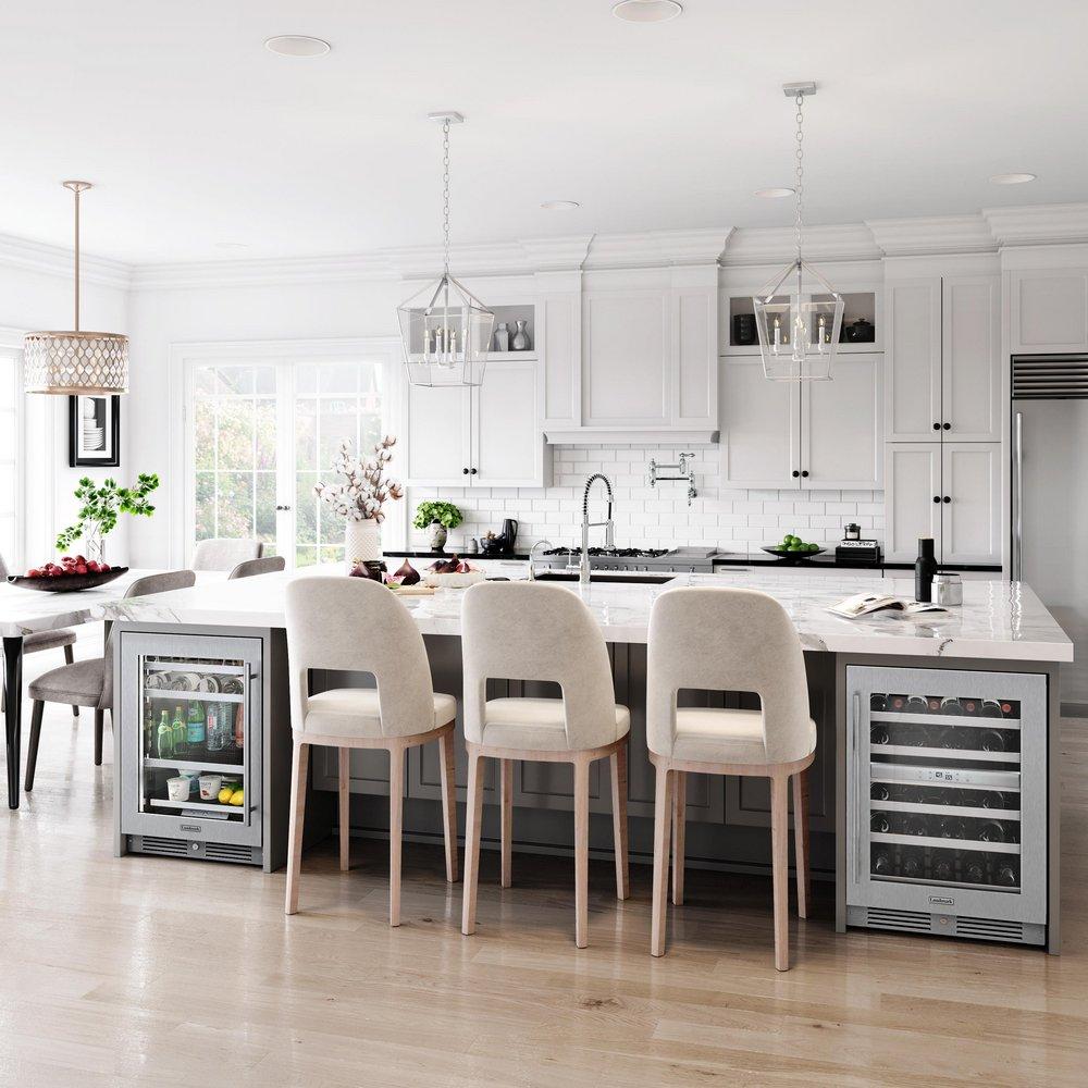 Landmark Stainless Steel 23-13/16 in. 4.76 cu. ft. Wine Cooler 