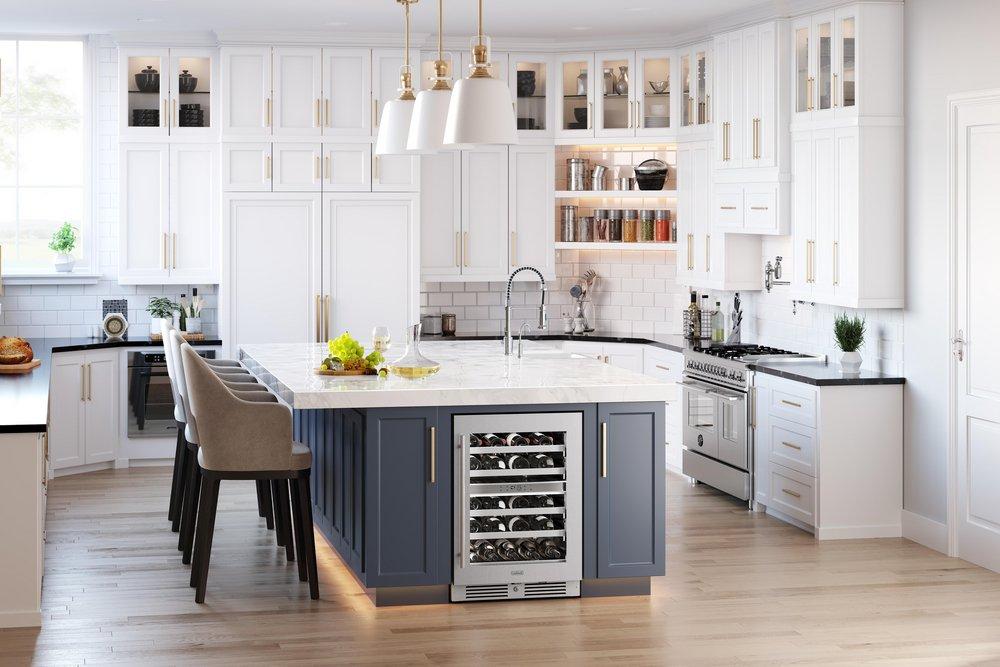 Landmark Stainless Steel 23-13/16 in. 4.76 cu. ft. Wine Cooler 