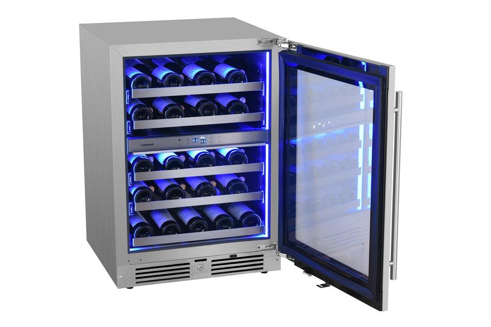 Landmark Stainless Steel 23-13/16 in. 4.76 cu. ft. Wine Cooler 