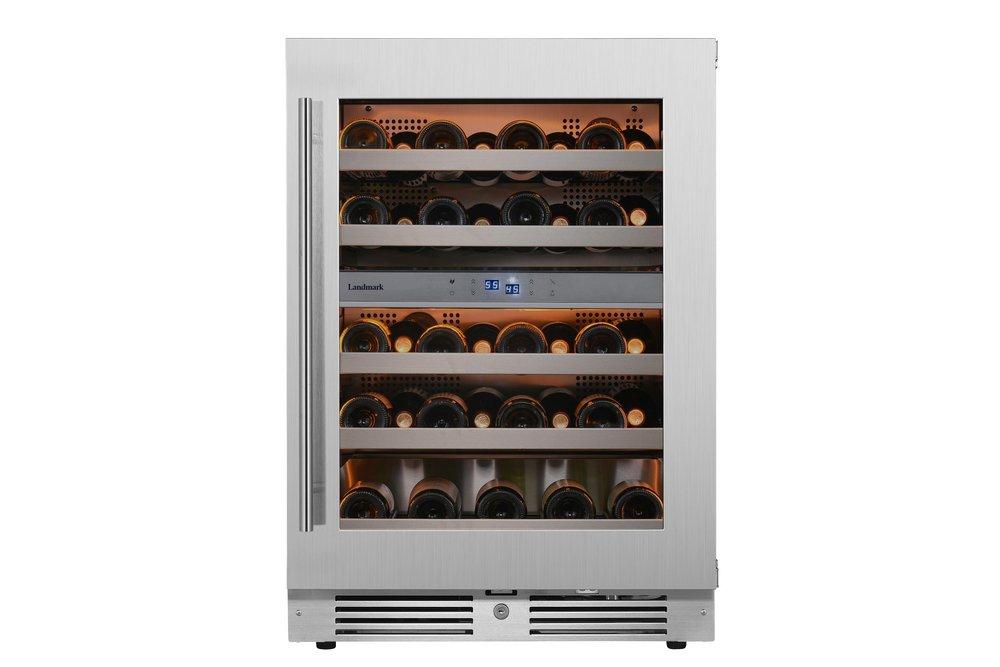 Landmark Stainless Steel 23-13/16 in. 4.76 cu. ft. Wine Cooler 