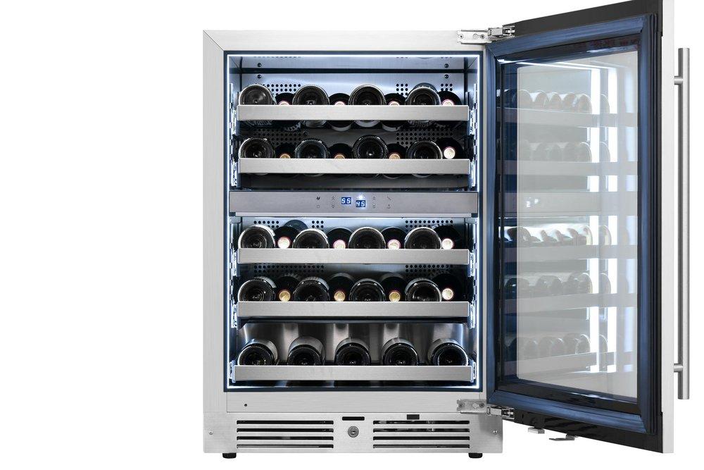 Landmark Stainless Steel 23-13/16 in. 4.76 cu. ft. Wine Cooler 