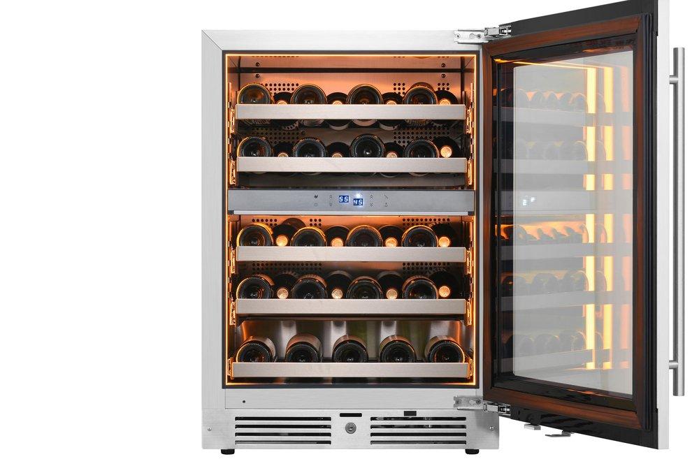 Landmark Stainless Steel 23-13/16 in. 4.76 cu. ft. Wine Cooler 