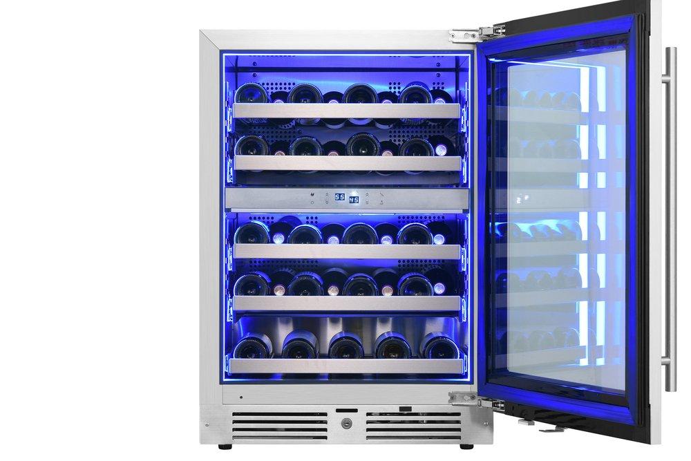 Landmark Stainless Steel 23-13/16 in. 4.76 cu. ft. Wine Cooler 