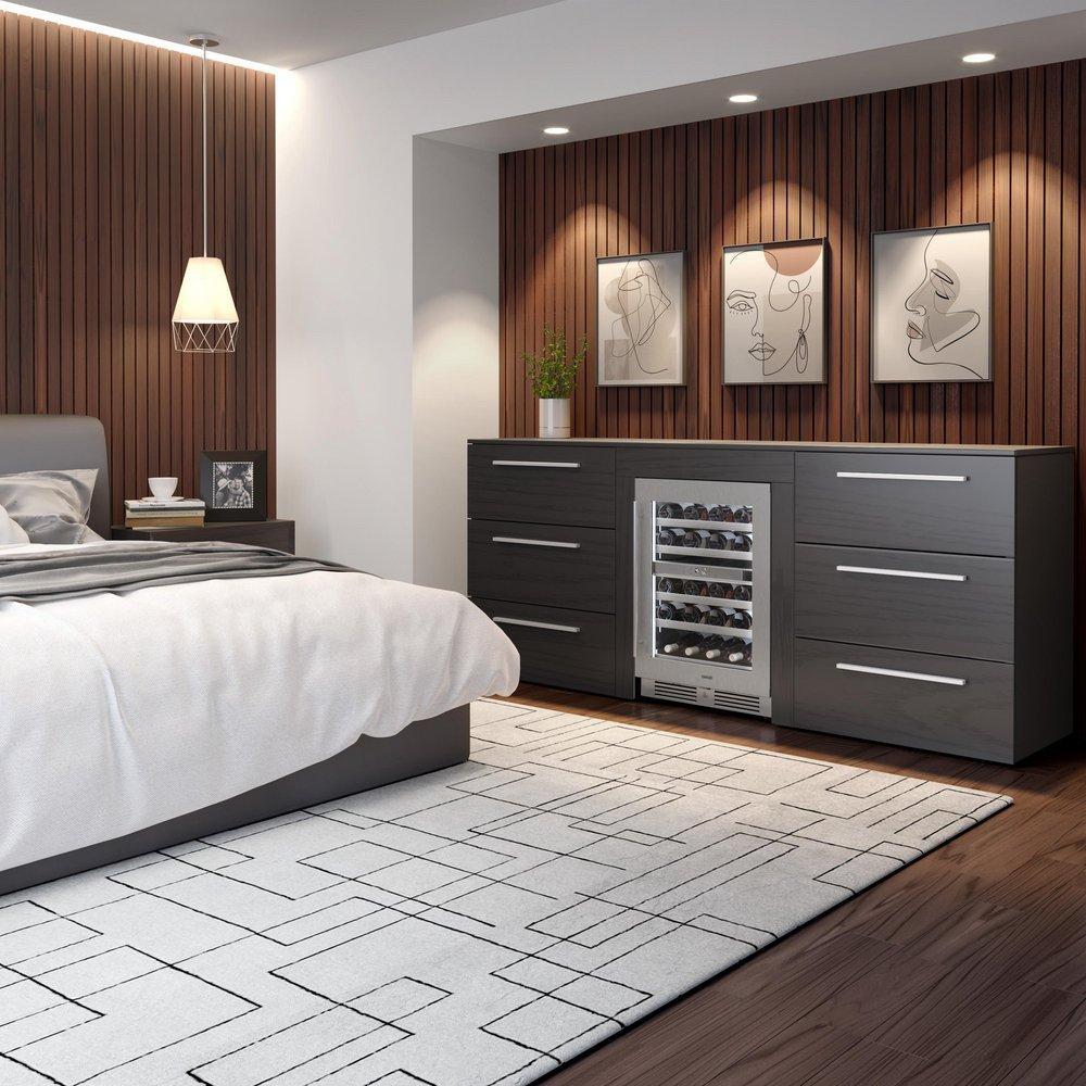 Landmark Stainless Steel 23-13/16 in. 4.76 cu. ft. Wine Cooler 