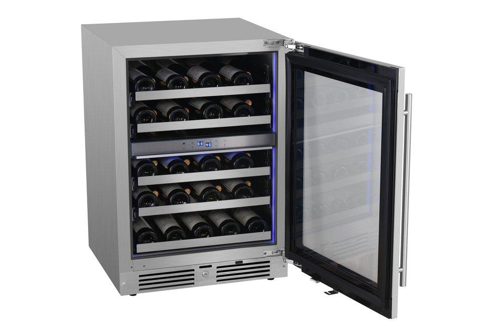 Landmark Stainless Steel 23-13/16 in. 4.76 cu. ft. Wine Cooler 