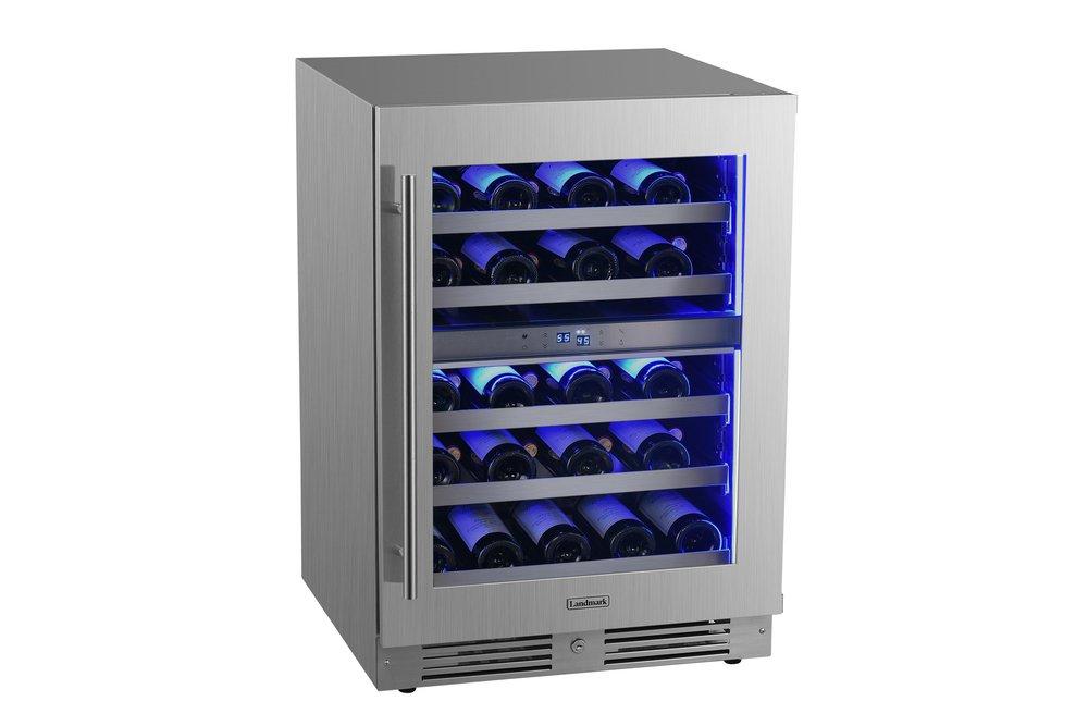 Landmark Stainless Steel 23-13/16 in. 4.76 cu. ft. Wine Cooler 