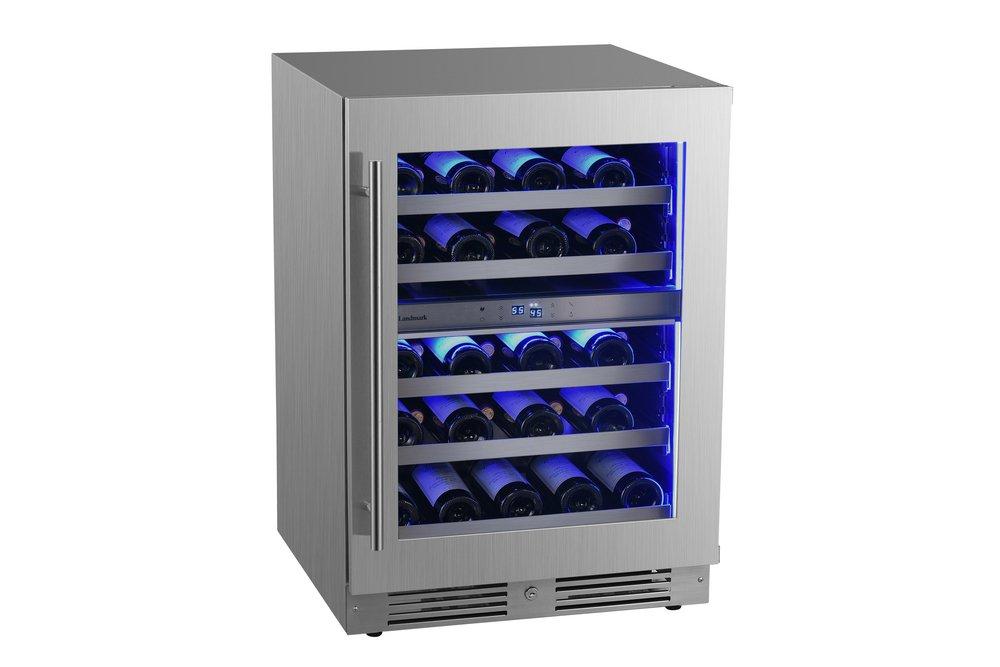 Landmark Stainless Steel 23-13/16 in. 4.76 cu. ft. Wine Cooler 