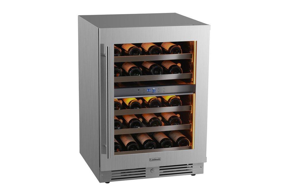Landmark Stainless Steel 23-13/16 in. 4.76 cu. ft. Wine Cooler 