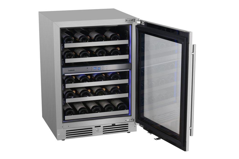 Landmark Stainless Steel 23-13/16 in. 4.76 cu. ft. Wine Cooler 