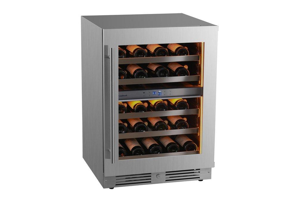 Landmark Stainless Steel 23-13/16 in. 4.76 cu. ft. Wine Cooler 