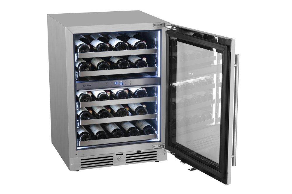 Landmark Stainless Steel 23-13/16 in. 4.76 cu. ft. Wine Cooler 