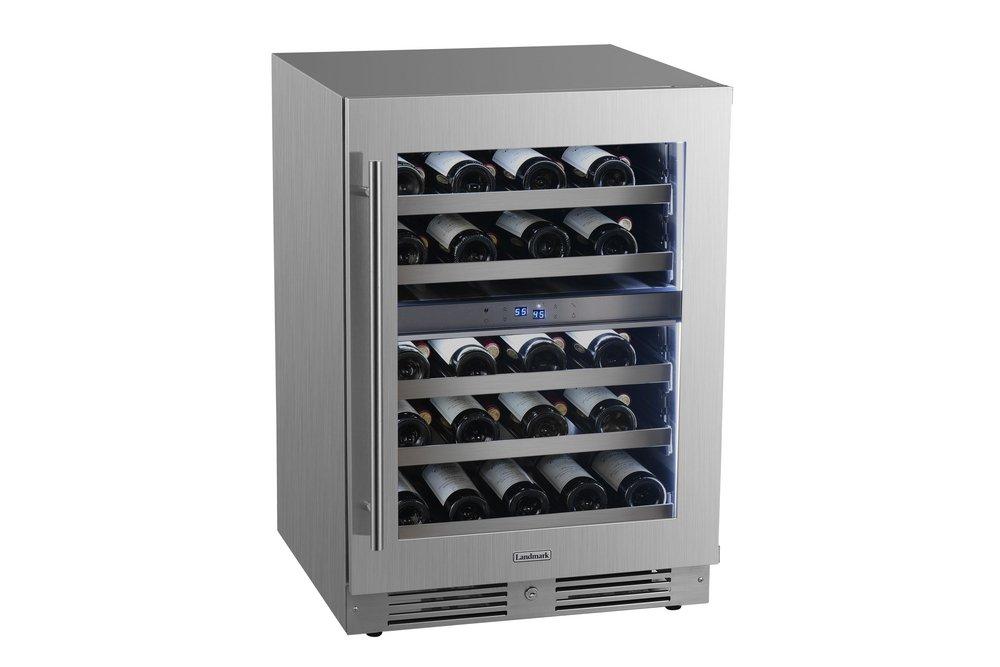 Landmark Stainless Steel 23-13/16 in. 4.76 cu. ft. Wine Cooler 